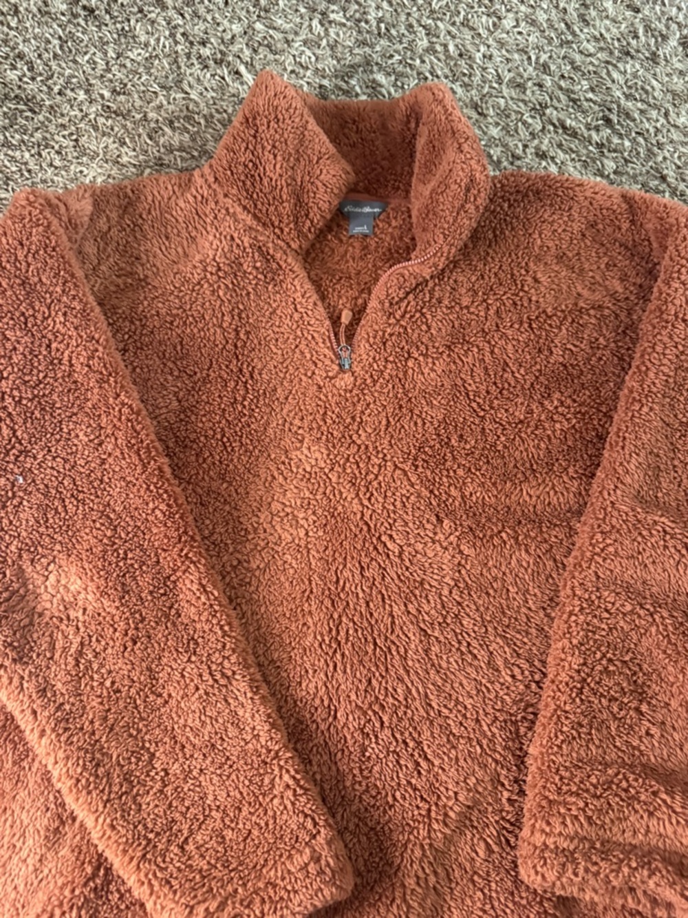 Eddie‎ Bauer Rust Teddy Fleece Pullover - Picture 4 of 4
